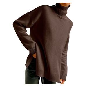 Commense Brown Turtleneck Sweater